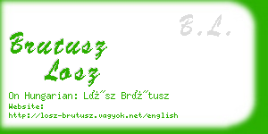 brutusz losz business card